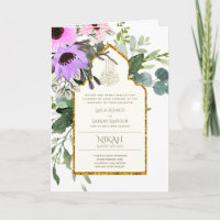 4 Páginas NIKAH WALIMA Convidam Um Qua Islâmico Fl