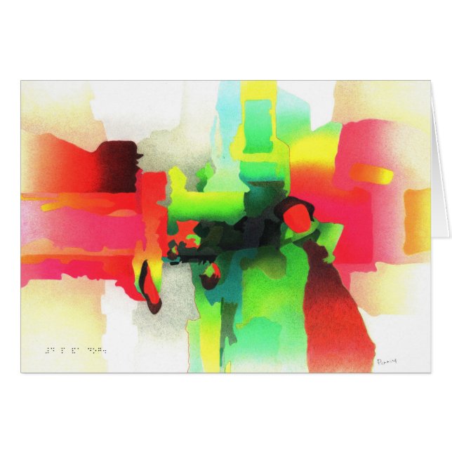 Cartão 4 pessoas e um cão (Frente Horizontal)