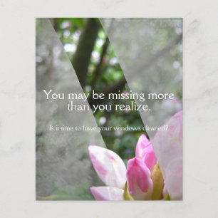 Cartão 4x5 relativo à promoção do negócio da