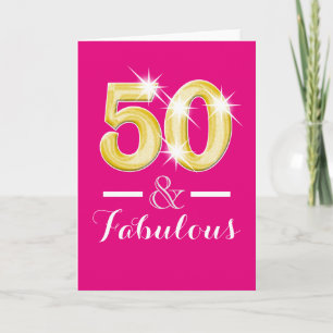 Cartão 50ª e 50ª festa de aniversário