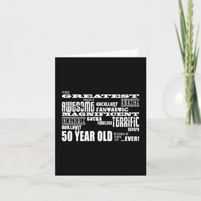 Cartão 50ª Festa de aniversário dos 50 anos (Frente)