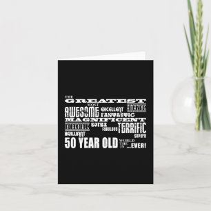 Cartão 50ª Festa de aniversário dos 50 anos