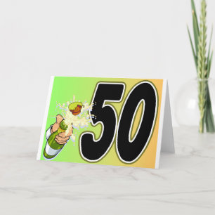 Cartão 50ª mercadoria festa de aniversário