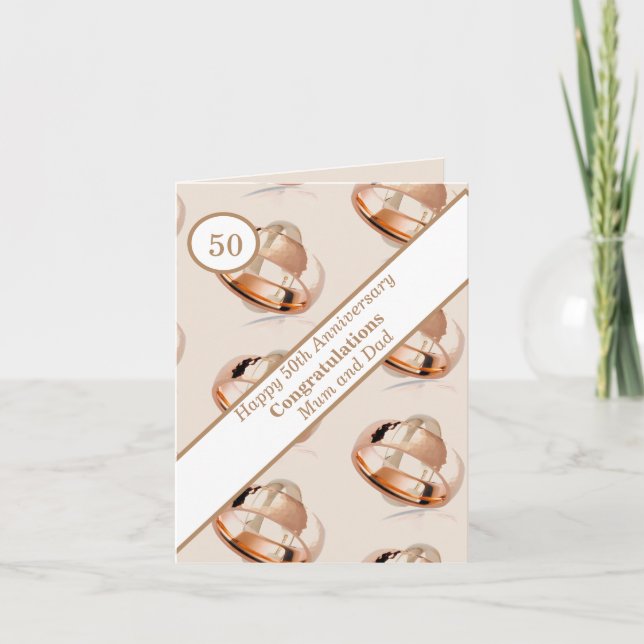 Cartão 50º Aniversário de Casamento (Frente)