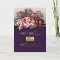 50º Aniversário de Casamento da Pintura Floral