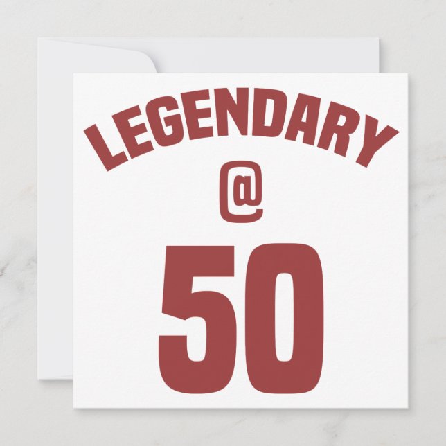 Cartão 50º aniversário lendário (Frente)