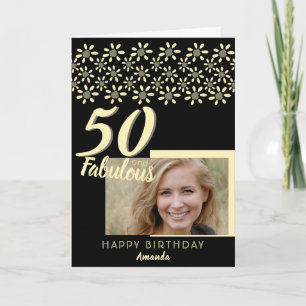 Cartão 50 e Fabulosa Frota Daisy Flor Watercolor Foto Pre