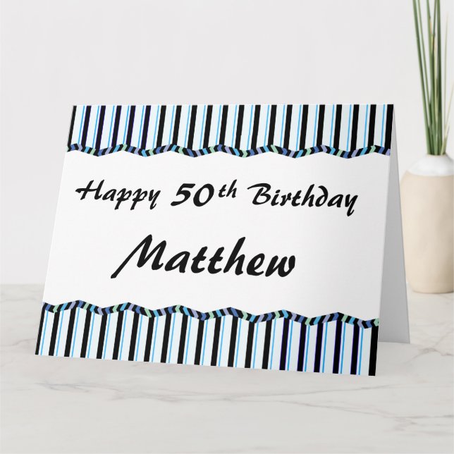 Cartão 50 ou qualquer idade de aniversário-BIG (Frente)