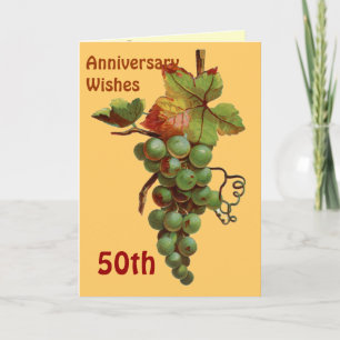 Cartão 50th Anniversary wishes, customiseable