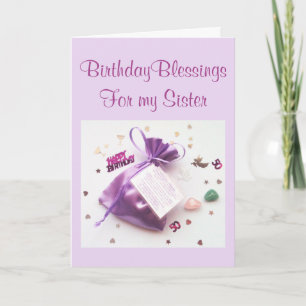 Cartão 50th Birthday Blessings Birthday Card for a Sister