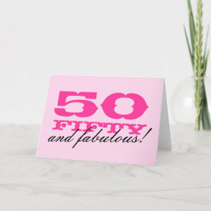 Cartão 50th Birthday card for women   50 and fabulous!