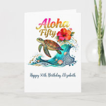 50th Fifty Birthday Tropical Ocean Beach Theme
