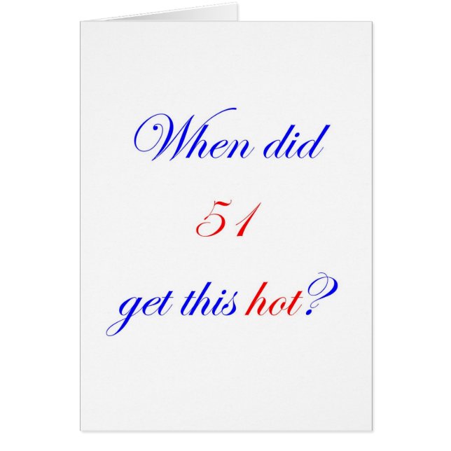 Cartão 51 quente (Frente)