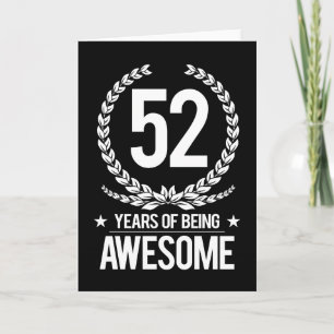 Cartão 52º Aniversário (52 Anos De Esforço)