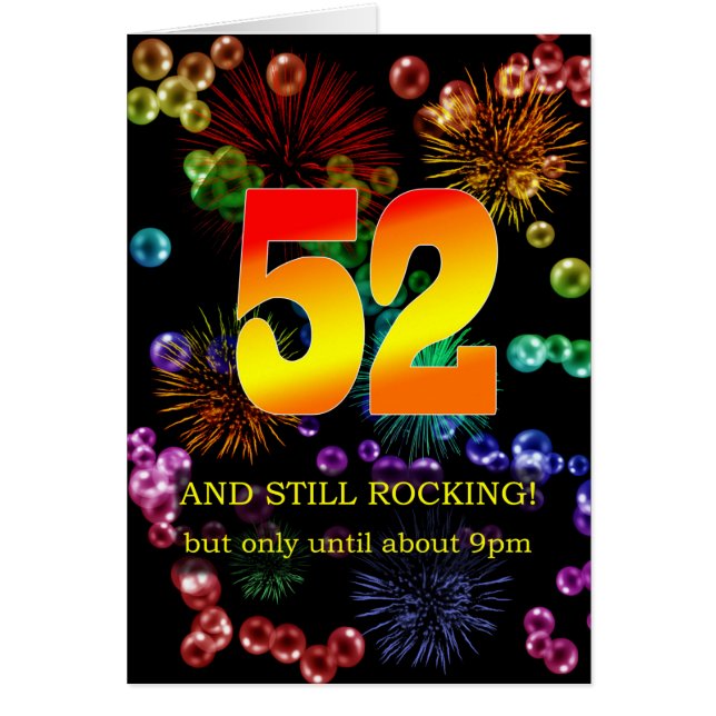 Cartão 52º Aniversário Ainda Atropelando (Frente)
