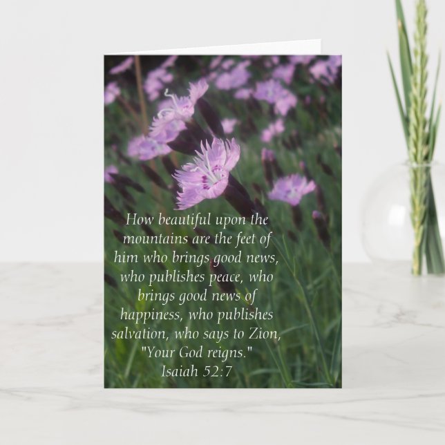 Cartão 52:7 de Isaiah (Frente)