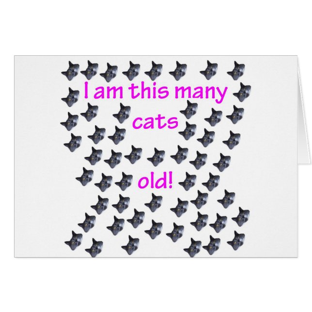 Cartão 54 cabeças do gato velhas (Frente Horizontal)