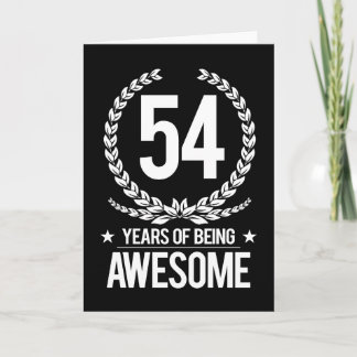 Cartão 54th Aniversário (54 anos de ser impressionantes)