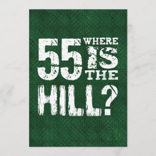 Cartão 55 Onde Está O Hill Engraçado 55.º Aniversário GR5