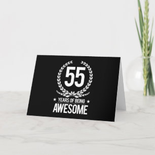 Cartão 55th Aniversário (55 anos de ser impressionantes)