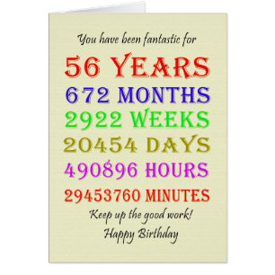 Cartão 56º aniversário