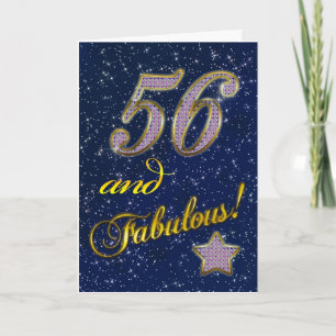 Cartão 56º aniversário para alguém Fabuloso