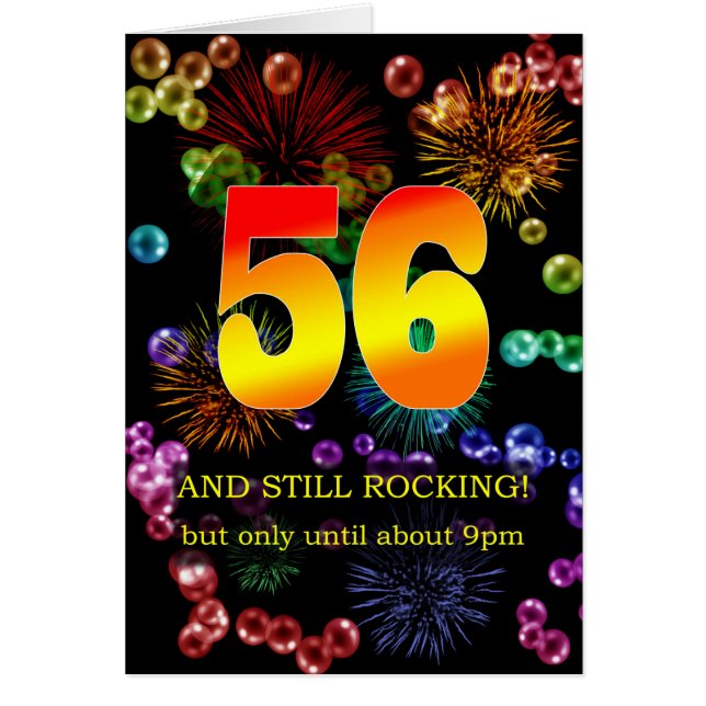 Cartão 56.º aniversário ainda está balançando (Frente)