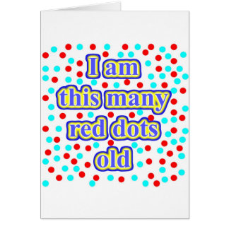 Cartão 56 pontos vermelhos velhos