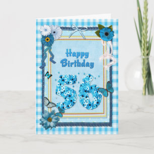 Cartão 56th Birthday with a scrapbook effect