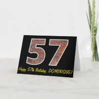 57º aniversário - Padrão de Muro de tijolos "57" c