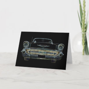Cartão 57 Chevy Bel Air Greeting Card