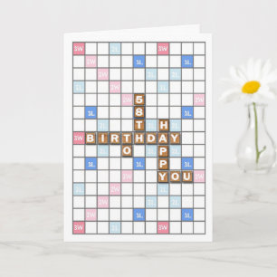 Cartão 58º Aniversário, Conselho de Jogo do Word