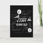 Cartão 58 Years Old Bday Math Teacher 58th Birthday Gift<br><div class="desc">Birthday Design For anyone who's horoscope say difficult & Stubborn But totally worth.Wear it with pride at work,  school gym perfect to pair with shorts,  leggings or jeans for a casual yet trendy Look</div>