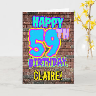 Cartão 59º Aniversário - Visual Divertido e Urbano Inspir