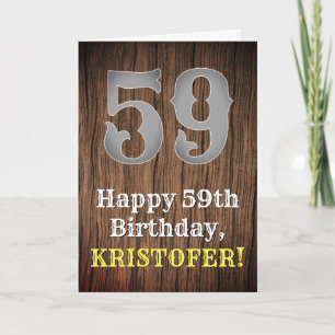 Cartão 59.o Aniversário: Country Western Inspirou Olhar,
