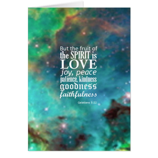 Cartão 5:22 de Galatians (Frente)