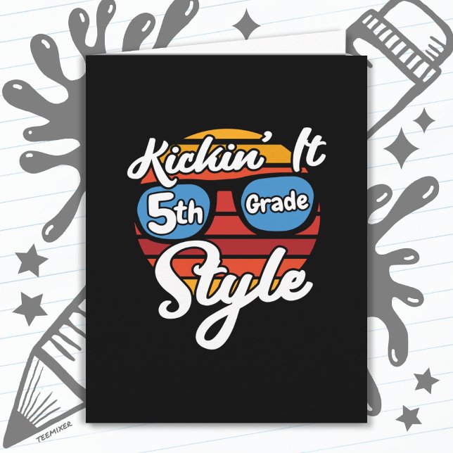 Cartão 5 do 1º ano do 5º ano de volta à escola (Criador carregado)