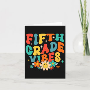 Cartão 5 Grau Vibes De Volta À Escola Retro 5º Grau T