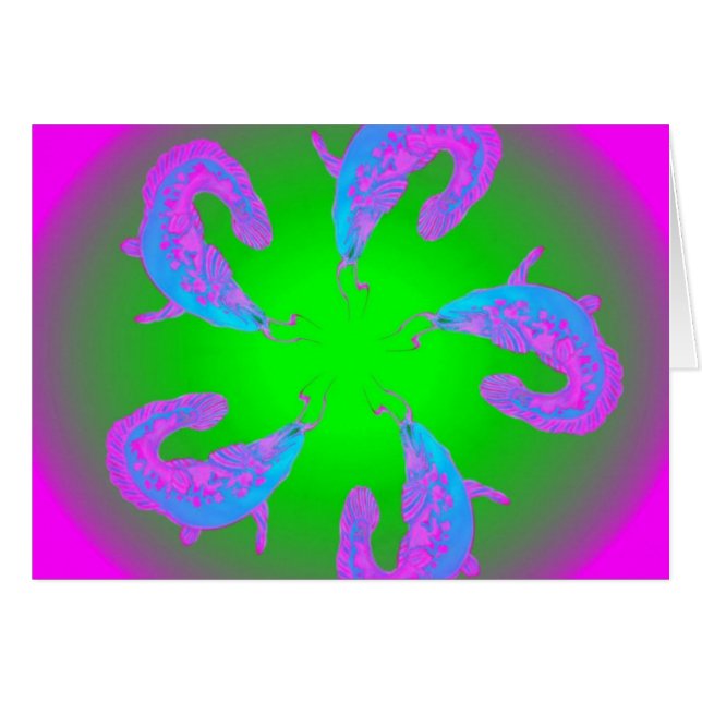 Cartão 5 Peixe-Gato Sortudo #1 (Frente Horizontal)