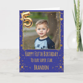 Cartão 5th Birthday Photo Card