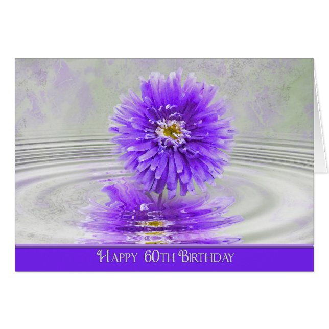 Cartão 60º aniversário Dahlia (Frente Horizontal)