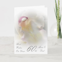 Cartão 60º aniversário de casamento Orquídea Branca de Mã