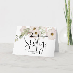 Cartão 60º aniversário Sessenta Feliz Aniversário para Am