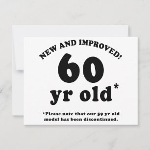 Cartão 60º presente de aniversário