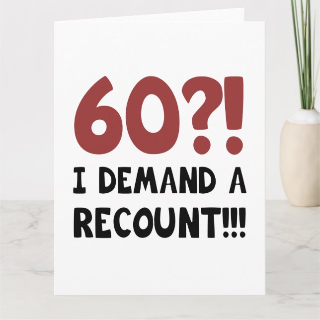 Cartão 60º presente de aniversário (Frente)