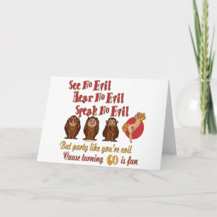 Cartão 60º presente de aniversário divertido