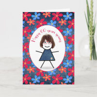 60.º aniversário, Stick Girl e Daisies em Denim