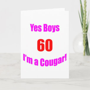 Cartão 60 Cougar Birthday