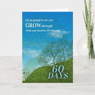 Cartão 60 dias de Sobriety Summer Meadow