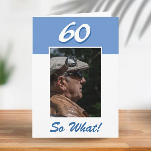 Cartão 60 então o que Foto engraçada e positiva de 60º an